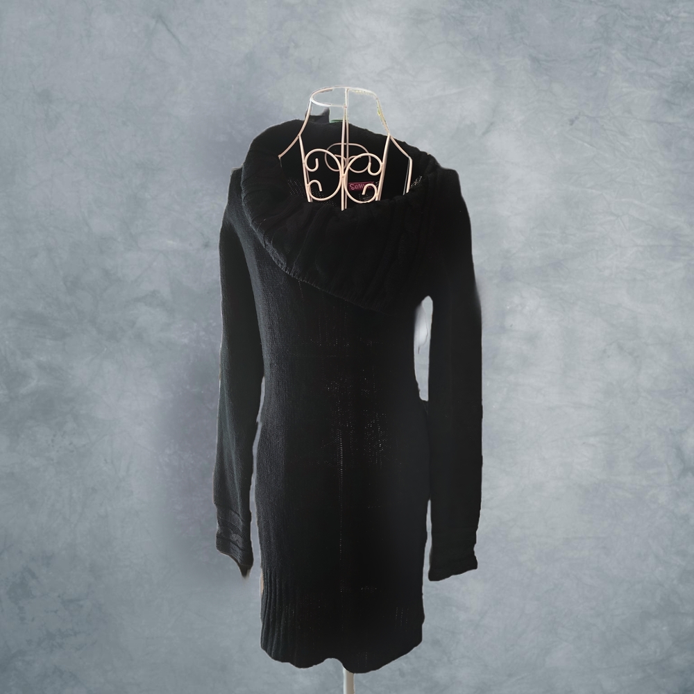 Black Cowl Neck Sweater